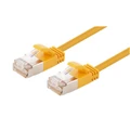 DYNAMIX 0.5m Cat6A S/FTP Yellow Ultra-Slim Shielded 10G Patch Lead (34AWG) with RJ45 Gold Plated Connectors. Supports PoE IEEE 802.3af (15.4W) & at (30W)
