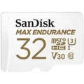 SanDisk Max Endurance 32GB Micro SDHC UHS-I, C10, U3, V30, 100MB/s R, 40MB/s W,HIGH ENDURANCE LETS YOU RECORD AND RE-RECORD, PERFECT FOR YOUR DASH CAM OR HOME MONITORING SYSTEM