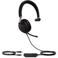 Yealink UH38 USB Wired On-Ear Mono Headset - Teams Certified 2-Mics Noise Cancellation / Busy Light / In-Line Controls