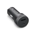 Mophie USB-C 37w fast charge Car Charger - Space Gray, 1 X USB-A MAX 12W, 1 X USB-C MAX 25W PD