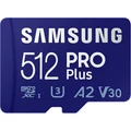 Samsung Pro PLUS 512GB Micro SDXC with Adapter, up to 180MB/s Read, up to 130MB/s Write