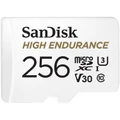 SanDisk High Endurance 256GB Micro SDXC UHS-I, C10, U3, V30, 100MB/s Read, 40MB/s Write,High Endurance Lets You Record And Re-Record,