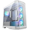 MSI MAG PANO M100R PZ White Micro Tower Gaming Case for mATX/ITX Tempered Glass with 4x ARGB Fans CPU Cooler Support Upto 175mm, GPU Support Upto 390mm, 5x PCI Slot, 360mm Radiator Supported, Front I/O: 2x USB, HD Audio