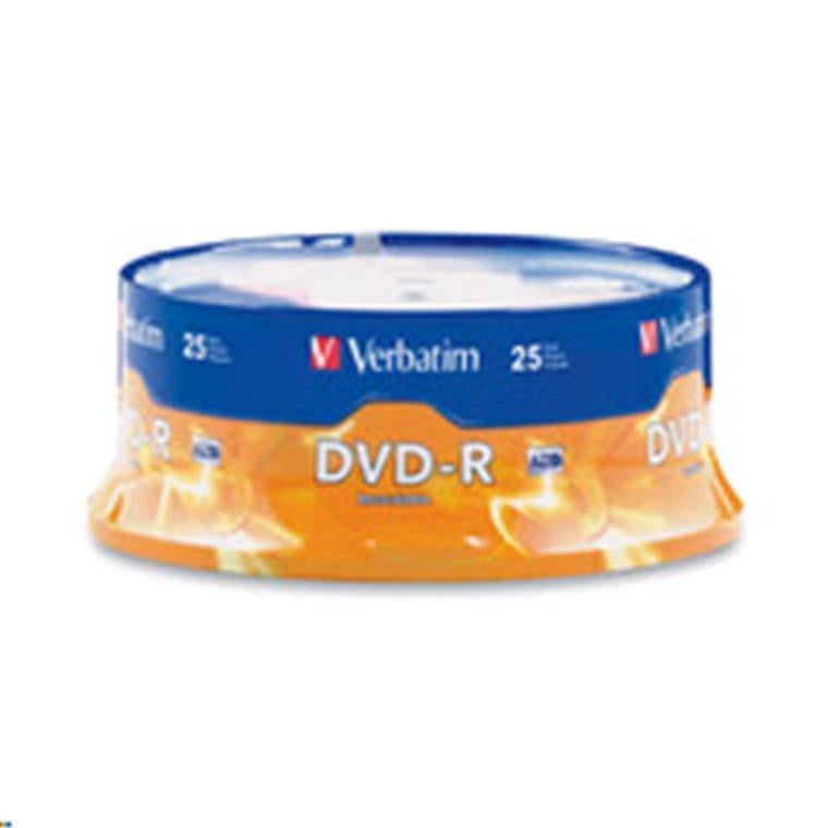 Verbatim 95058 DVD-R Recordable Disc - 25 Pack 4.7GB - up to 16x - Spindle