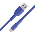 Promate XCORD-AC.BL 1M USB-A to USB-C Super Flexible Cable. Supports 2A Charging & 480Gbps Data Transfer. BlueColour.