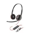 HP Poly Blackwire 3220 USB-C/A Wired On-Ear Headset - UC Certified Noise-Canceling Mic / Dynamic EQ / In-line Control