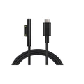 Microsoft 1.8M Surface Connect to USB-C Charging Cable - Black, Durable braided nylon, Supports 15V/3A PD Charging, for Microsoft Surface Pro 7/6/5/4/3, Surface Go 2/1, Surface Laptop 3/2/1, Surface Book1 (OEM Package)