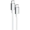 Momax Elite 60W 0.5m USB C-C PD Fast Charging Cable White - Support Apple iPhone, Samsung, Oppo, Oneplus, Nothing phone Fast Charging, Triple Braided Nylon - Aluminium Housing