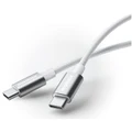 Momax Elite 60W 1.5m USB C-C PD Fast Charging Cable White - Support Apple iPhone, Samsung, Oppo, Oneplus, Nothing phone Fast Charging, Triple Braided Nylon. Aluminium Housing