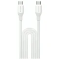 Momax 1-Link Flow 100W 2M USB-C To USB-C PD Fast Charging Cable White Durable Premium Braided Nylon, Support Apple iPhone, iPad Pro, iPad Air, Samsung, Oppo, Oneplus, Nothing phone Fast Charging, Translucent design