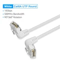 Vention IBOWH Cat6A UTP Rotate Right Angle Ethernet Patch Cable 2M White Slim Type