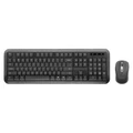 Promate Full Size Wireless Keyboard & Mouse Combo with Dual USB-A/C Dongle - Auto Sleep - SmartNanoReciever - Precision Mouse - Built-in Palm Rest - 8m Range - AAA Batteries - 2.4GHz