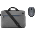 HP Prelude and Logitech M171 Wireles Mouse Bundle - Grey Carry Laptop Bag 14-15.6 Laptop/ Notebook Case, Black Mouse - Perfect Essentials for Business & Study