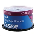 Laser White Inkjet Printable 700MB 80Min CD-R Spindle (50 Pack)