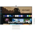 Samsung M8 32 UHD 4K Smart Monitor with Smart TV Experience and Iconic Slim Design - White Color