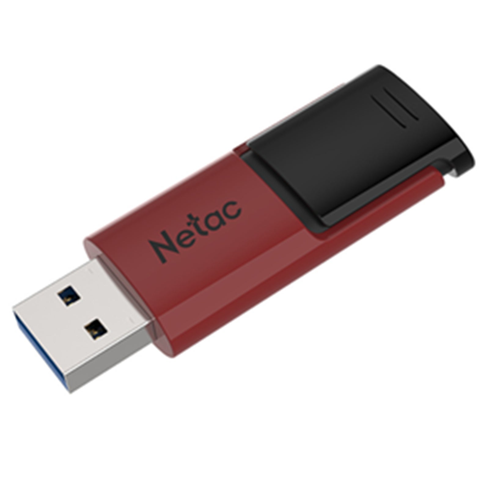 Netac U182 USB Flash Drive - 64GB - Red / Black USB 3.0 - Retractable