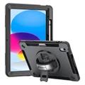 Armor-X (RIN Series) RainProof Military Grade Rugged Tablet Case With Hand Strap & Kick-Stand for iPad 10.9 (10th Gen 2022 )