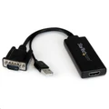 StarTech VGA2HDU VGA to HDMI Adapter with USB Audio Power Convert a VGA signal from a laptop or desktop to HDMI (USB-Powered)