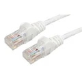 DYNAMIX 0.3m Cat6 White UTP Patch Lead (T568A Specification) 250MHz 24AWG Slimline Snagless Moulding. RJ45 Unshielded Connector with 50µ Inch Gold Plate.