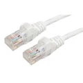 Dynamix 5m Cat6 White UTP Patch Lead (T568A Specification) 250MHz 24AWG Slimline Snagless Moulding.RJ45 Unshielded Connector with 50µ Inch Gold Plate.
