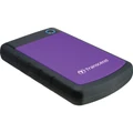 Transcend StoreJet 25H3 2TB Portable External HDD - Purple 2.5 - USB 3.0 - Durable Anti-shock Silicon Outer Shell - Military-Grade Shock Resistance
