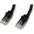 StarTech N6PATC2MBK 2m CAT6 Ethernet Cable - Black CAT 6 Gigabit Ethernet Wire -650MHz 100W PoE++ RJ45 UTP Category 6 Network/Patch Cord Snagless w/Strain Relief Fluke Tested UL/TIA Certified