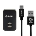 Moki SynCharge ACC-MSTCWALL Wall Charger & Type-C Braided Cable