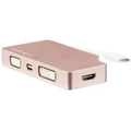 StarTech CDPVDHDMDPRG USB-C Multiport Video Adapter with HDMI, VGA, Mini DisplayPort or DVI - USB Type C Monitor Adapter to HDMI 1.4 or mDP 1.2 (4K) - VGA or DVI (1080p) - Rose Gold Aluminum