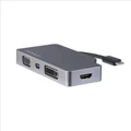 StarTech CDPVDHDMDP2G USB-C Multiport Video Adapter w/ HDMI, VGA, Mini DisplayPort or DVI - USB Type C Monitor Adapter to HDMI 2.0 or mDP 1.2 (4K 60Hz) - VGA or DVI (1080p) - Space Gray Aluminum