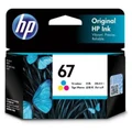 HP 67 Ink Cartridge Tri-Colour,Yield 100 pages for HP DeskJet 2330, 2720, 2721, 2723, 2820e,ENVY 6420, 6020 Printer