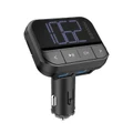 Promate EZFM-2 -Dual USB-A ports, In-Car FM Transmitter Supports Handsfree, Easy Plug-n-Play Remote Control, LCD Display