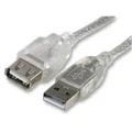 8Ware UC-2002AAE USB2.0 Extension Cable Type A to A M/F Transparent - 2m