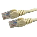 Dynamix 3m Cat6 Beige UTP Patch Lead (T568A Specification) 250MHz 24AWG Slimline Snagless Moulding. RJ45 Unshielded Connector with 50µ Inch Gold Plate.