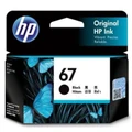 HP 67 Ink Cartridge Black, Yield 120 pages for HP DeskJet 2330, 2720, 2721, 2723 , 2820e,ENVY 6420, 6020 Printer
