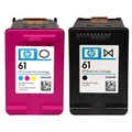 HP 61 Black+ Tri-Colour, Yield 190 pages for Ink Cartridge HP DeskJet 1000, 1050, 2000, 2050, 2510, 2540, 3000, 3050, 1510, Envy 4504, 5530, 4500, Officejet 2620, 4630 Printer