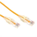 Dynamix 0.5m Cat6A 10G Yellow Ultra-Slim Component Level UTP Patch Lead (30AWG) with RJ45Unshielded50µ Gold Plated Connectors. Supports PoE IEEE 802.3af (15.4W) at (30W) bt (60W)