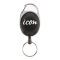 Icon IKHCHR2 Retractable Snap Lock Key and ID Card Holder - Charcoal Retail packed