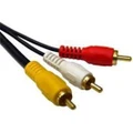 Dynamix CA-3RCAV-5 5M RCA Audio Video Cable, 3 to 3 RCA Plugs. Yellow RG59 Video, standard Red & White audiow/gold