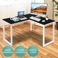 L Shaped Computer Desk Home Office Desk Gaming Study Writing Desk Black