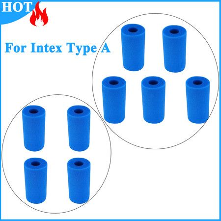 6Pcs Foam Filter Sponge for Intex Type A/C And Bestway III Reusable Washable Swimming Pool Aquarium Filter Accessories