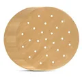 25cm 100p Round Air Fryer LinersBamboo Steamer Liners for Air Fryer Steaming Basket