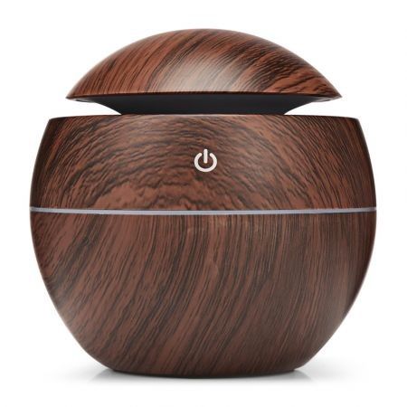 XBH - 035B Round Cover Wood Grain Humidifier Night Light Moisturizer Sprayer