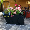 Black Cat Pot,Black Cat Flower Pot, Cat Shaped Succulent Flower Pot, Animal Shaped Succulent Vase For Home Garden Office Desktop Decoration