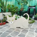 White Cat Pot,White Cat Flower Pot, Cat Shaped Succulent Flower Pot, Animal Shaped Succulent Vase For Home Garden Office Desktop Decoration