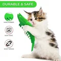 Cat Toothbrush Catnip Toy Kitten Teeth Cleaning Lobster Shape Chew Toy with Bell