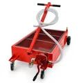 T-REX 76L Low Profile Mobile Waste Oil Drainer, with Hand Discharge Pump, for Trucks, Workshop