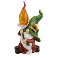 Resin Gnome Statue With Solar Lamp, Figurine Ornaments, Corrosion Resistant,Garden Decoration