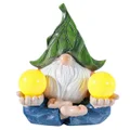 Resin Gnome Statue With Solar Lamp Dwarfs Figurine Corrosion Resistant Decoration Craft Garden
