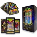 Holographic Tarot Cards for Deck Rider Waite Fortune Telling 78Pcs with Guide Book in Colorful Box Beginner Board Game