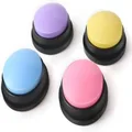Voice Recording Button Dog Buttons for Communication Pet Training Buzzer 4 Packs(Blue+Pink+Yellow+Purple)